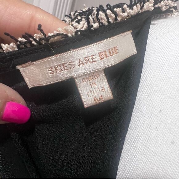 NWOT Skies are Blue black sleeveless mini dress with back zipper size medium - Picture 9 of 10